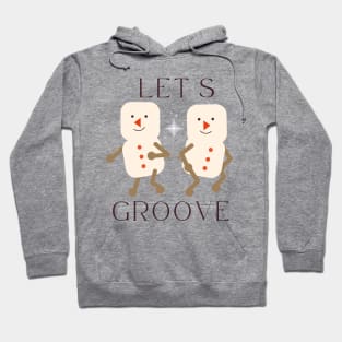 Groovy Christmas Marshmallow Snowman (Green Version) Hoodie